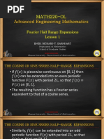 Half Range Fourier Series