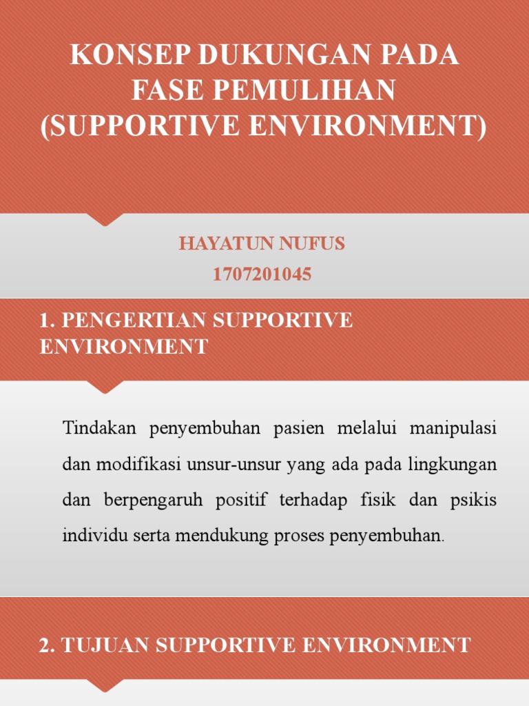 Konsep Lingkungan Dukung Pemulihan | PDF | Pengembangan Diri