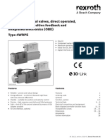 Directional Control Valves, Direct Operated, With Electrical Position Feedback and Integrated Electronics (OBE) Type 4WRPE