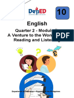 English: Quarter 2 - Module 7: A Venture To The Wonders of Reading and Listening