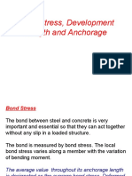 Lecture 8 Bond Stress, Development Length and Anchorage