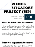 Science Investigatory Project Sip