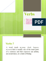 Verbs: What Is Verbs. Action and Linking Verbs Transitive and Intransitive Predicate Verb and Adjective