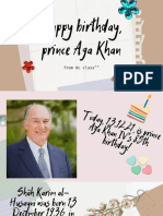 Happy Birthday, Prince Aga Khan