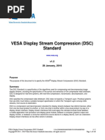 VESA Display Stream Compression (DSC) Standard: v1.2 20 January, 2016