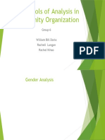 Tools of Analysis in Community Organization: Group 6 William Bill Doria Rachell Lungan Rachel Kihao