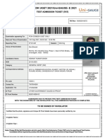 COMEDK UGET 2021/Uni-GAUGE-E 2021: Test Admission Ticket (Tat)