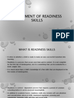 Assessment of Readiness Skills