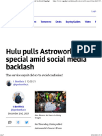 Hulu pulls Astroworld special amid backlash