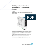 Brief Operating Instructions Nivotester FTL325P Single-Channel