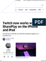 Twitch SharePlay Support on iPhone, iPad