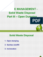 Solid Waste Disposal - Open Dumping, Sanitary Landfills, and Incineration