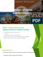 Schemes for Social Entrepreneurs and MSME Development