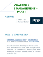 CHAPTER 4 Waste Management Part II Waste Flow & Transfer Station