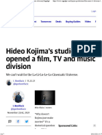 Hideo Kojima's Studio Has Opened A Film, TV and Music Division Engadget