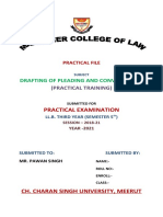 Practical Examination: Drafting of Pleading and Conveyancing