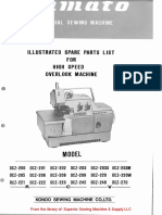 Illustrated Spare Parts List FOR High Speed Overlook Machine