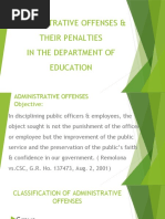 Administrative Offenses & Their Penalties in The Department of Education