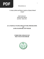 Risk and Return Analysis of Equity Mutual Fund