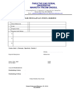 Formulir Pengajuan Judul Sekripsi MTU