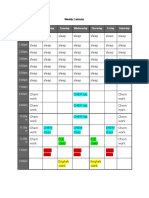 Planning Weekly Calendar