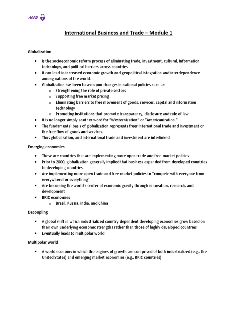 Understanding Globalization and Trade | PDF | World Trade Organization ...