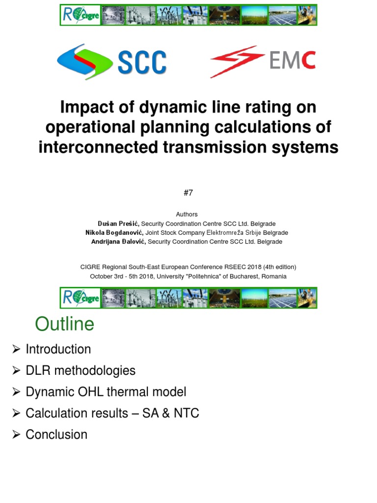 RSEEC 2018 Impact of DLRSCC PDF Physical Quantities Electricity