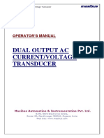 Dual Output Ac Current - Voltage Transducer