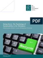 Going Green - The Psychology of Sustainability in The Workplace