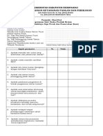 Formulir Checklist Tempat Budidaya Hewan Perah Dan Pemerahan Susu