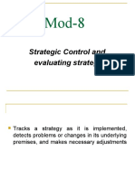 Strategic Control and Evaluating Strategy
