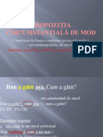 Propoziția Circumstanțială de Mod