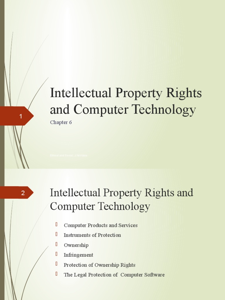 Intellectual Property in Computer Tech | PDF | Intellectual Property ...