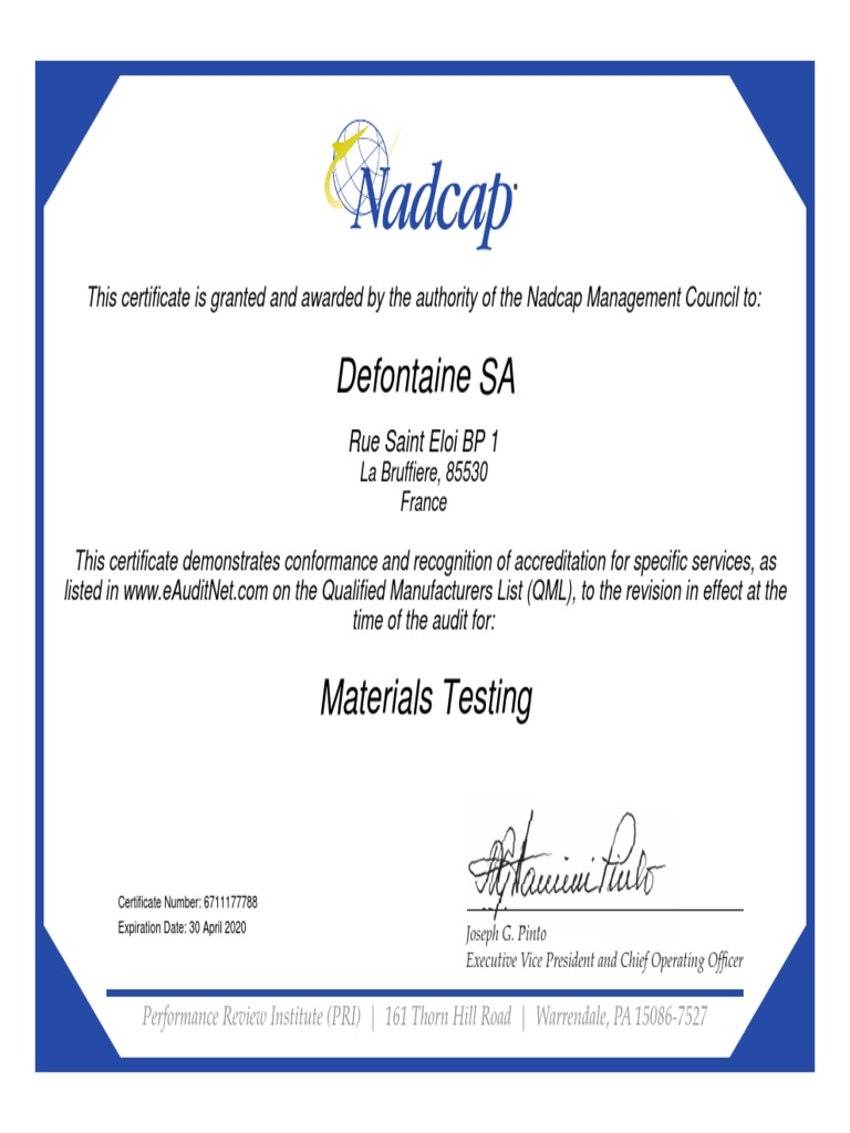 Nadcap Accreditation for Materials Testing | PDF | Building Engineering ...
