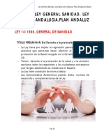 Ley General Sanidad, Salud Andalucía y Plan Salud
