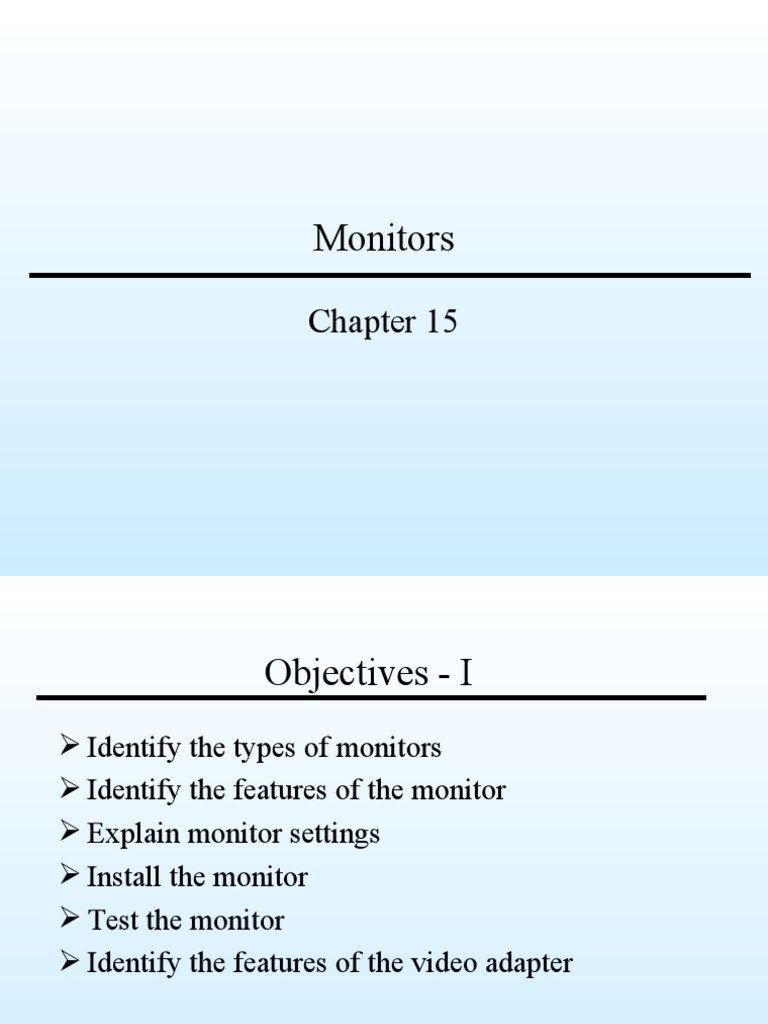 15 Monitors | PDF | Computer Monitor | Video