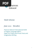 Mark Scheme June 2021 (Results)