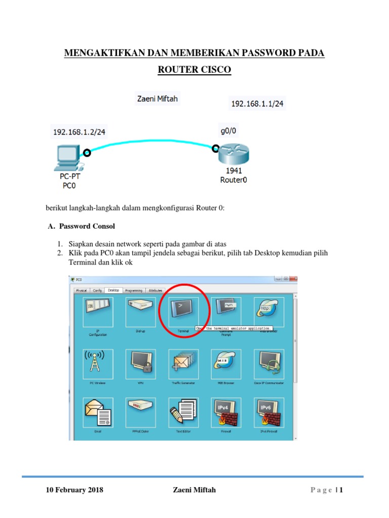 Konfigurasi Password Router Cisco | PDF | Komputer | Teknologi & Rekayasa