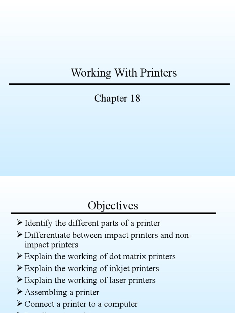 Impact vs Non-Impact Printers Explained | PDF | Printer (Computing ...