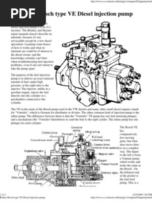 Robert Bosch Type Ve Diesel Injection Pump Fuel Injection