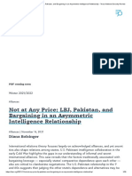 Not at Any Price - LBJ, Pakistan, and Bargaining in An Asymmetric Intelligence Relationship - Texas National Security Review