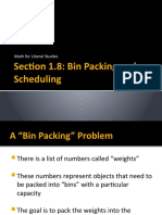 Section 1.8: Bin Packing and Scheduling: Math For Liberal Studies
