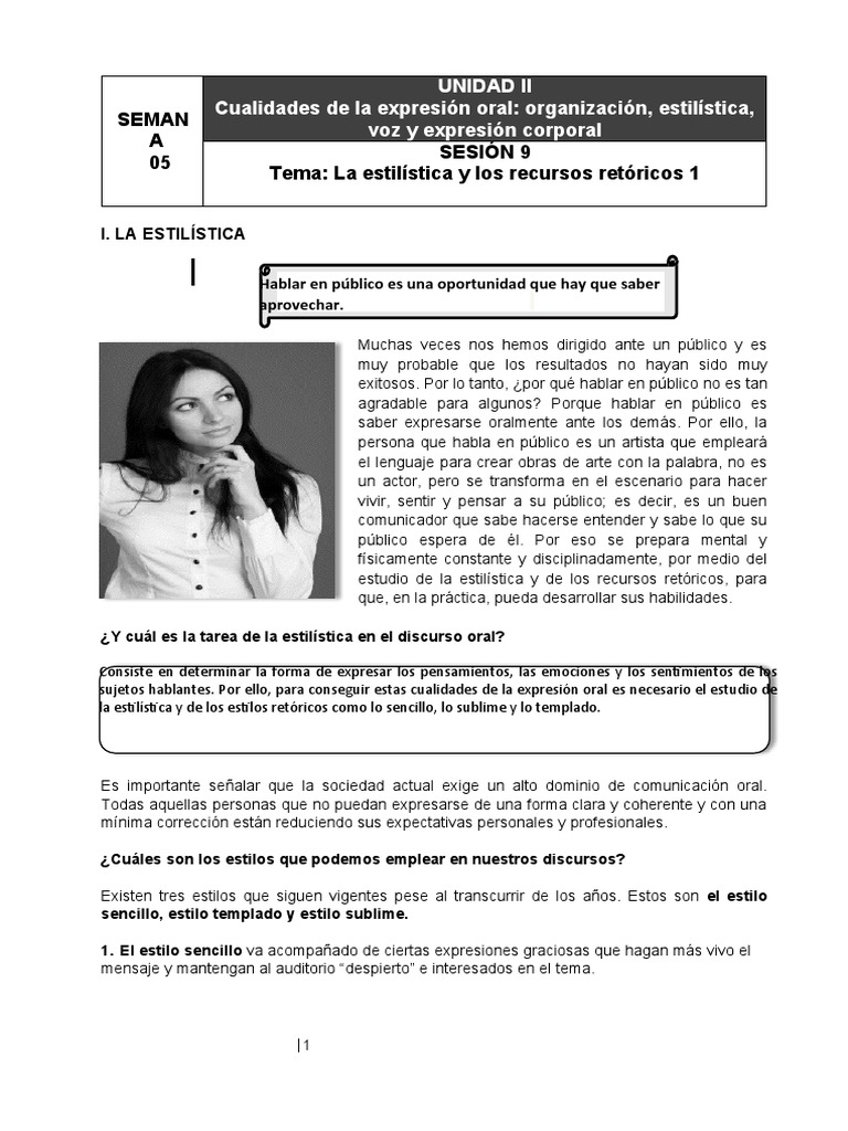 Comunicación Oral Unidad II | PDF