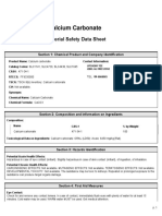 Calcium Carbonate: Material Safety Data Sheet