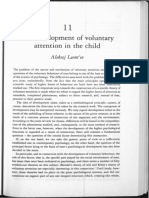 The Development of Voluntary Attention in The Child: A Leont'ev