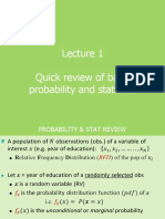 Prob & Stat Review Lecture 1