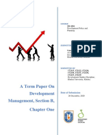 A Term Paper On Development Management, Section B, Chapter One