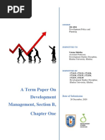 A Term Paper On Development Management, Section B, Chapter One