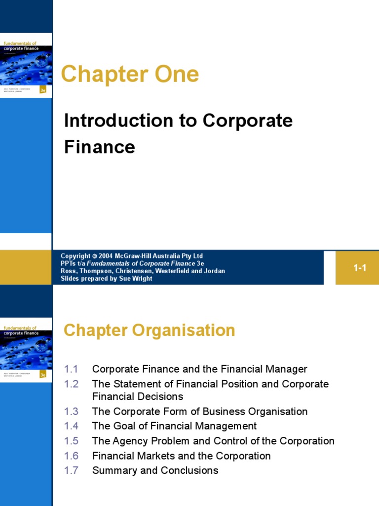 Chapter One: Introduction To Corporate Finance | PDF | Securities ...
