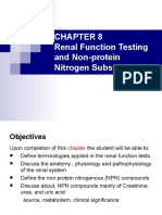Renal Function Testing and Non-Protein Nitrogen Substances